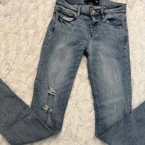 Express Light Blue Distressed Jeans